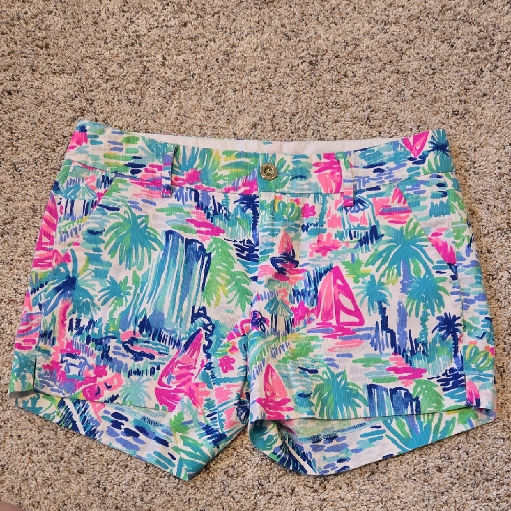 Colorful Tropical Print Women's Shorts